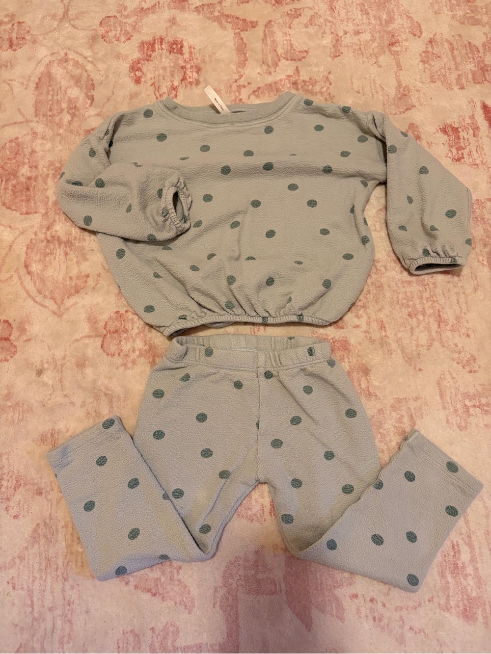 Rylee + Cru Light Blue Polka Dot Set